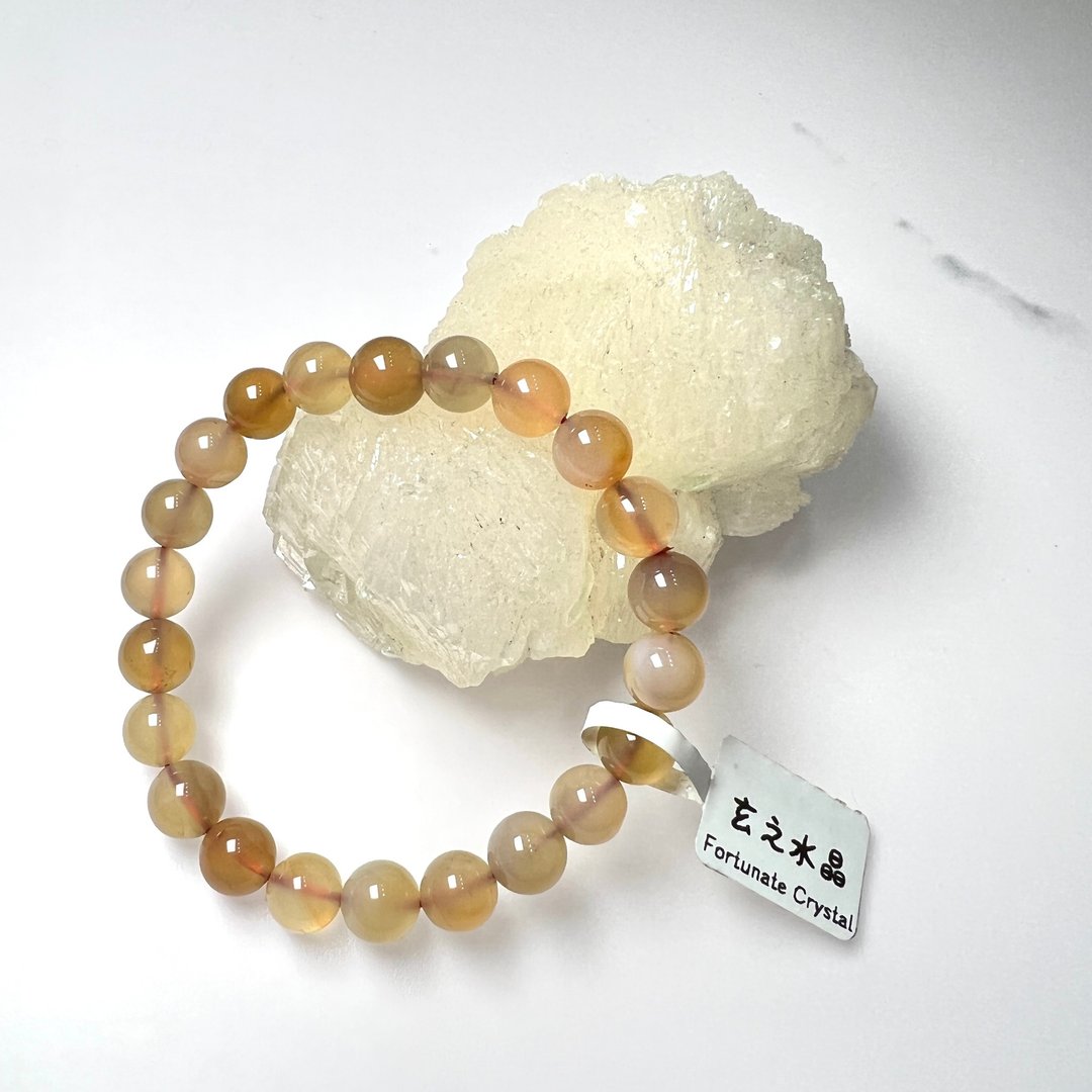 盐源玛瑙手串 | 水晶 | 水晶手串 | 水晶手链 | 水晶手链 - 手链/手环 - 水晶 橘色