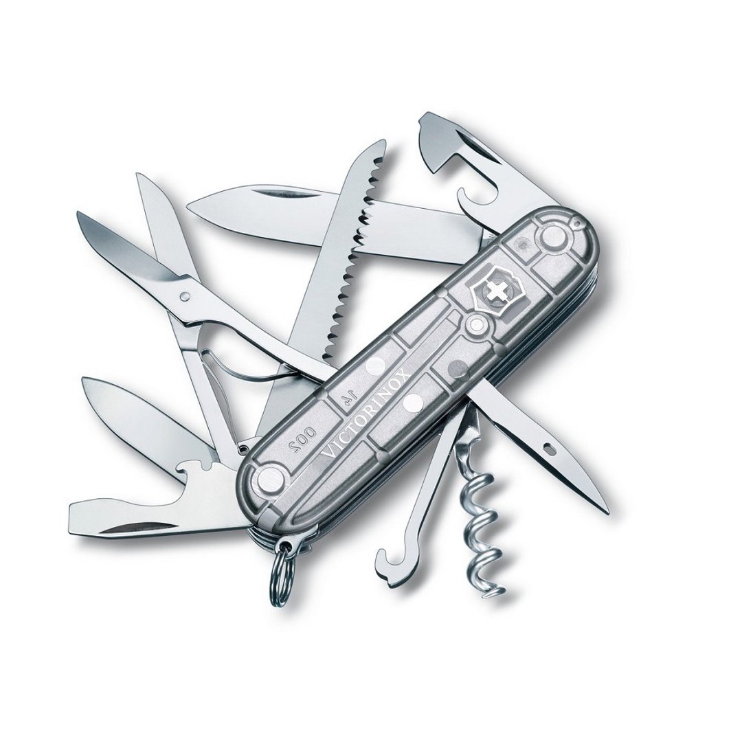 VICTORINOX 瑞士维氏 瑞士刀 Huntsman 15用 91mm 透明 1.3713.T7 - 露营用品 - 不锈钢 透明