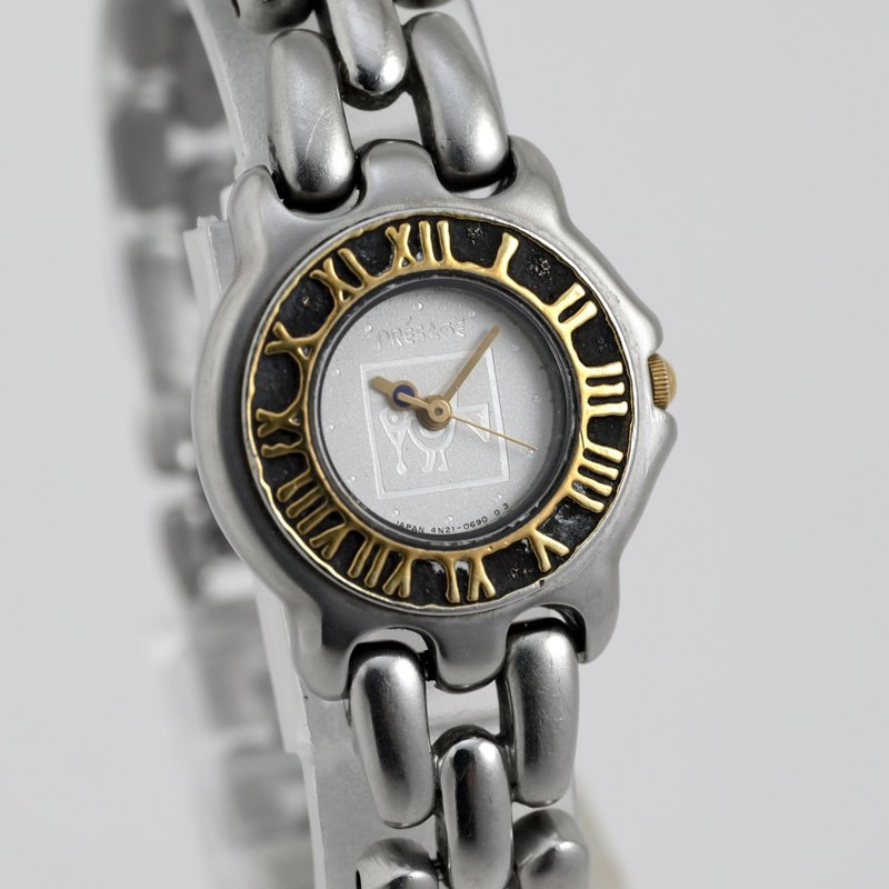 Seiko Presage 4N21-0280 女士腕表 石英机芯 银色表盘 手表 古董表 复古手表 - 女表 - 不锈钢 