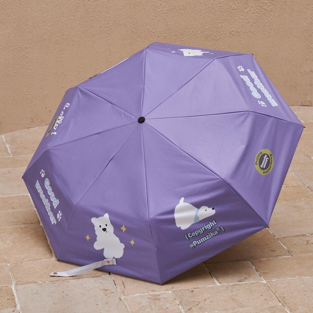 可爱西高地紫色晴雨伞全自动手动遮阳伞 - 其他 - 其他材质 