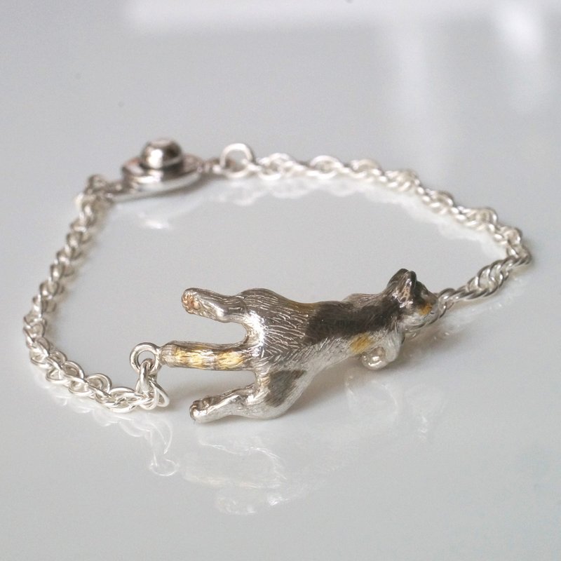 Turning cat bracelet - 手链/手环 - 纯银 银色