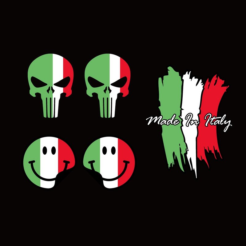 意大利 国旗 3M材质 车贴 反光贴纸 伟士牌 VESPA 机车贴纸 防水 - 贴纸 - 防水材质 