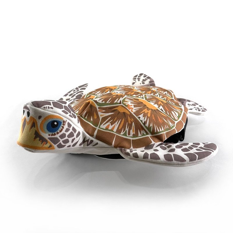 设计款GST1111 - 【纯棉帆布】绿蠵龟造型立体肩背包 - 侧背包/斜挎包 - 棉．麻 多色