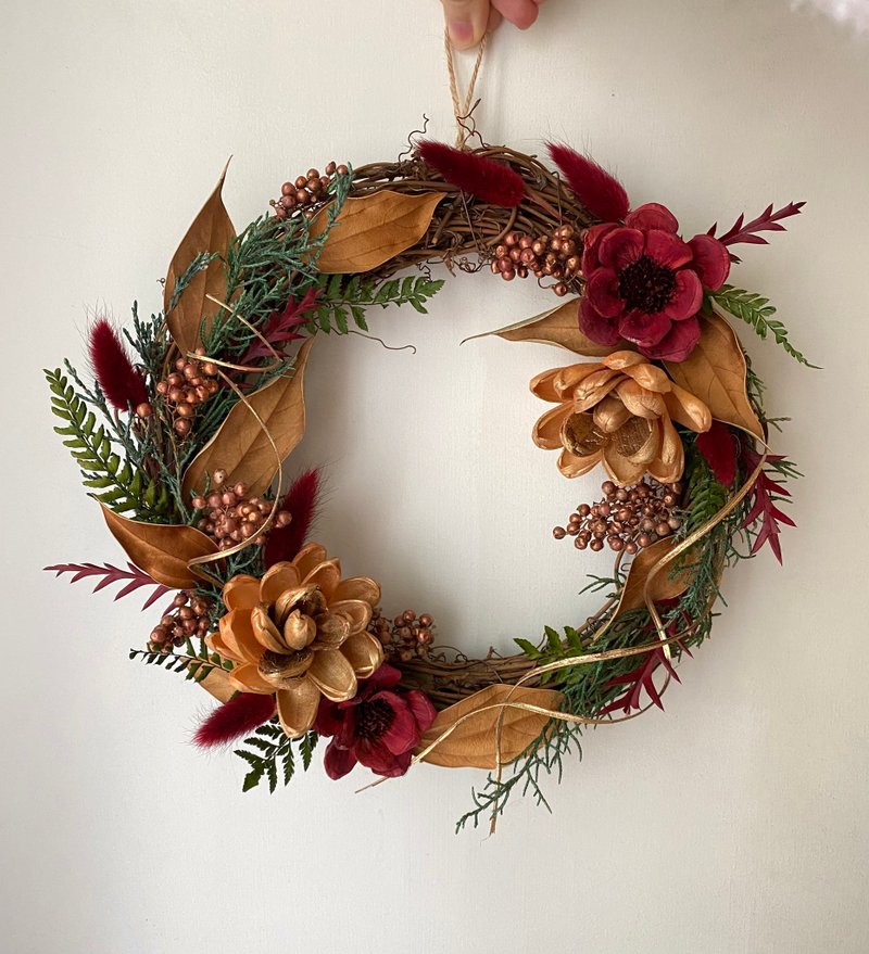 过年挂饰.新年花圈.喜气装饰.过年装饰.过年礼.新年花礼.花礼 - 干燥花/捧花 - 植物．花 多色