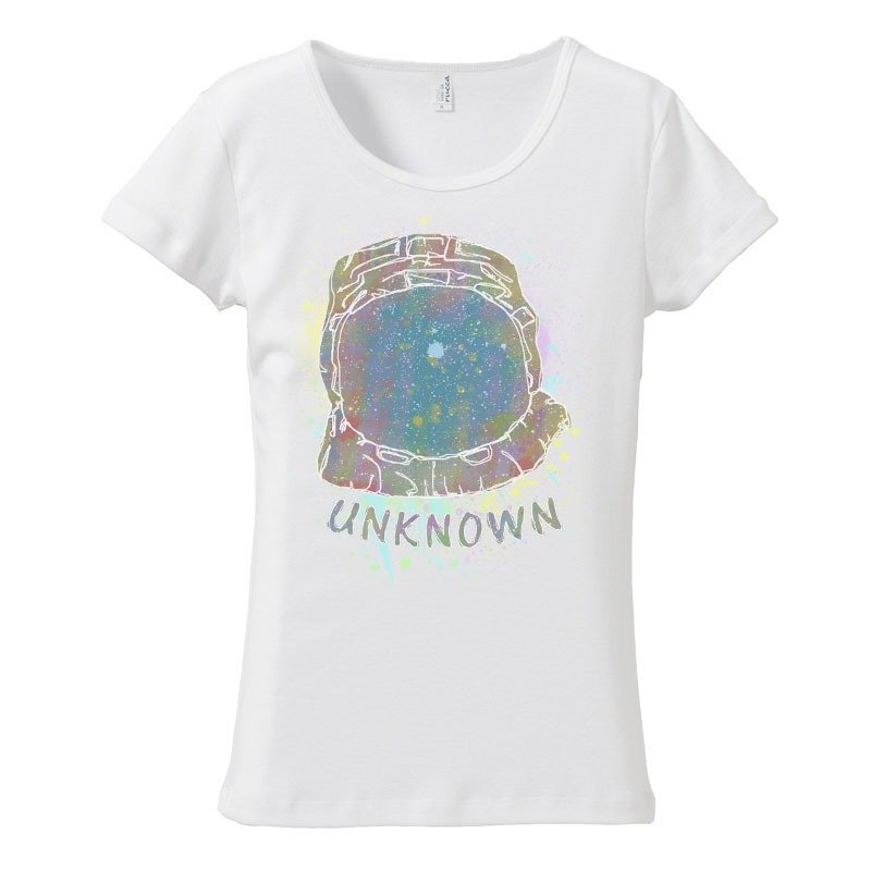 [Women's T-shirt] Unknown - 女装 T 恤 - 棉．麻 白色