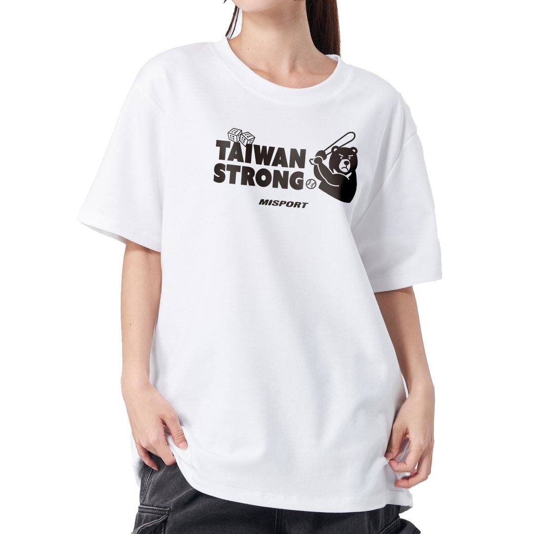 立体机能棉T-TAIWAN STRONG 史壮棒球 (单项款) 机能服 MIT台湾制 - 男装运动衣 - 聚酯纤维 白色