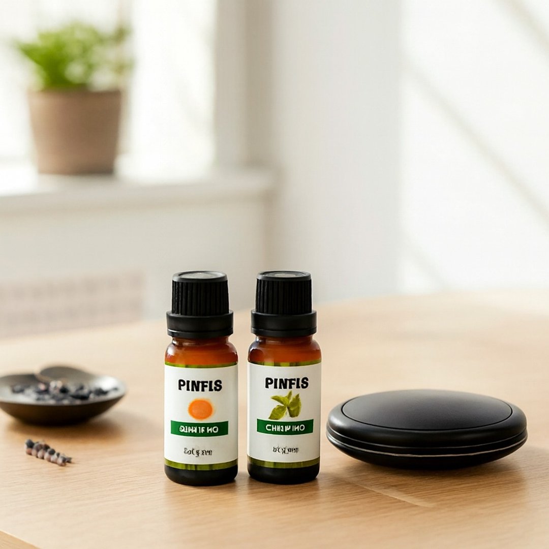 【品菲特 PINFIS】携带式迷你扩香器天然精油礼盒 2 入 (薰衣草 + 甜橙) - 香薰/精油/线香 - 其他金属 