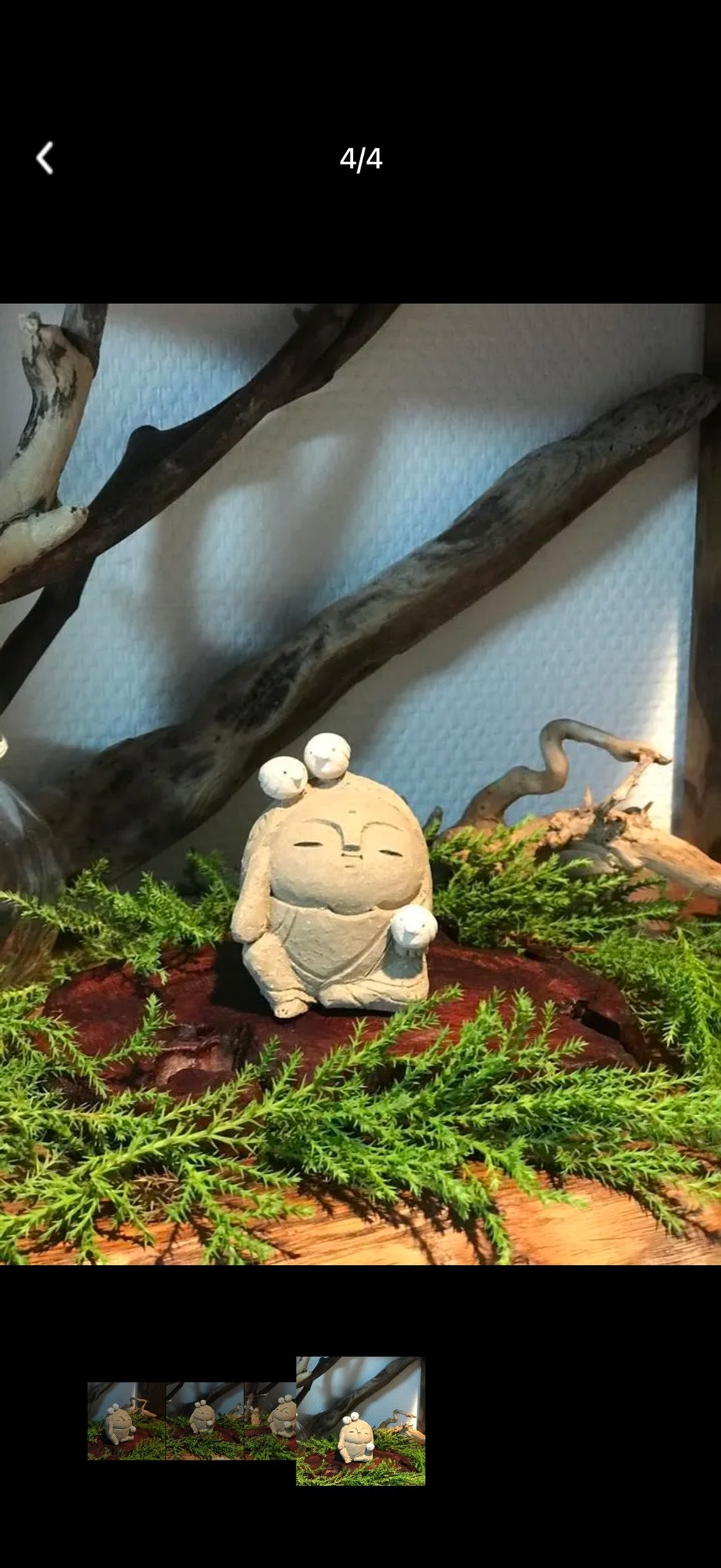 地藏王菩萨 冥想 - 摆饰 - 陶 白色