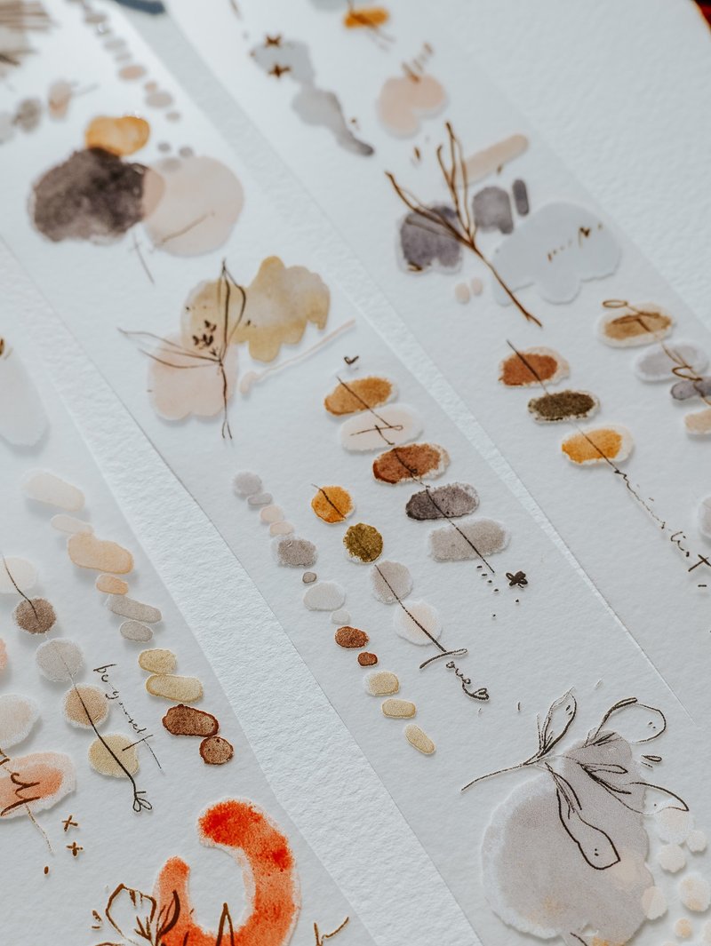 红藤山梗茶色-雾面PET纸胶带(特油加白墨含离型纸) - 纸胶带 - 其他材质 