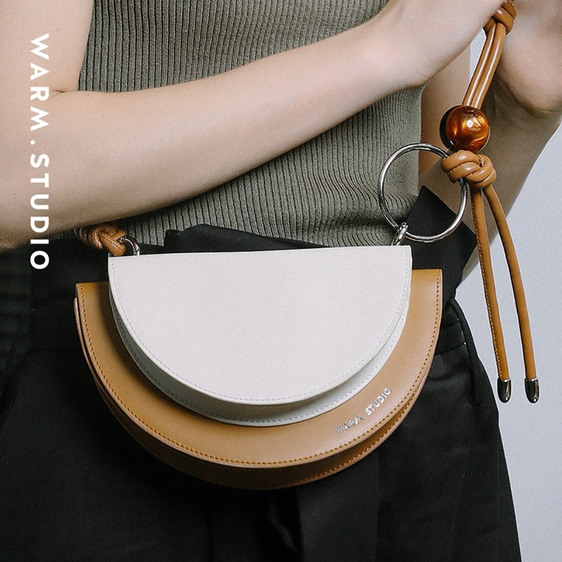 双月包 等月亮爬上来单肩斜跨个性气质送礼 - 皮夹/钱包 - 真皮 