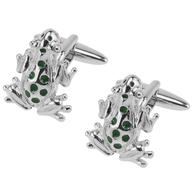 青蛙袖扣 - 袖扣 - 纸 绿色