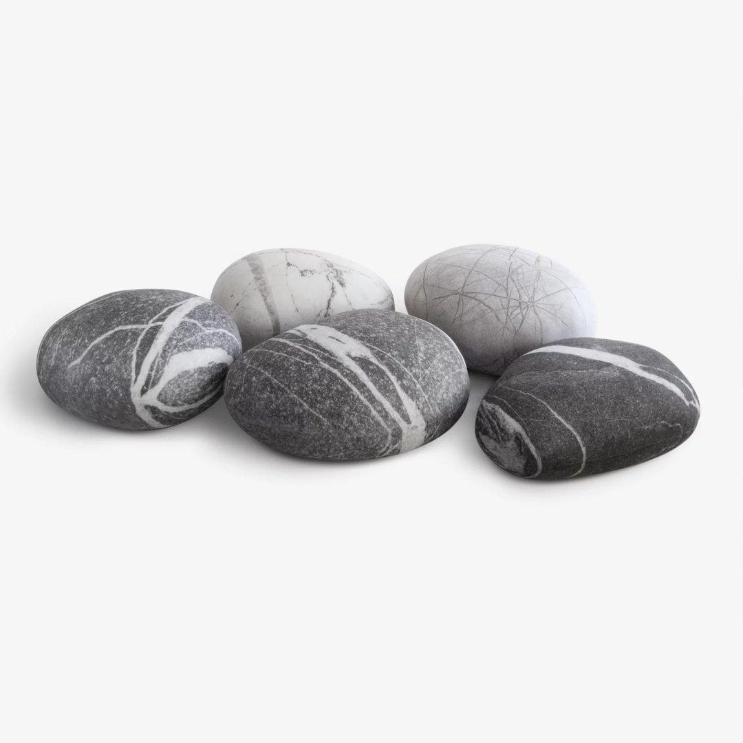 Set of 5 stones Kamushi - 其他家具 - 聚酯纤维 多色
