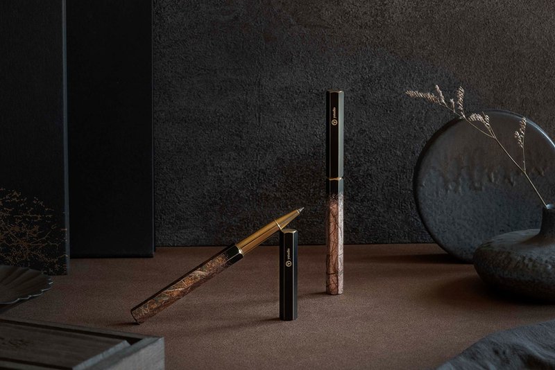 【云龙箔钢珠笔】经典工艺系列 二色 - 钢珠笔 - 铜/黄铜 咖啡色