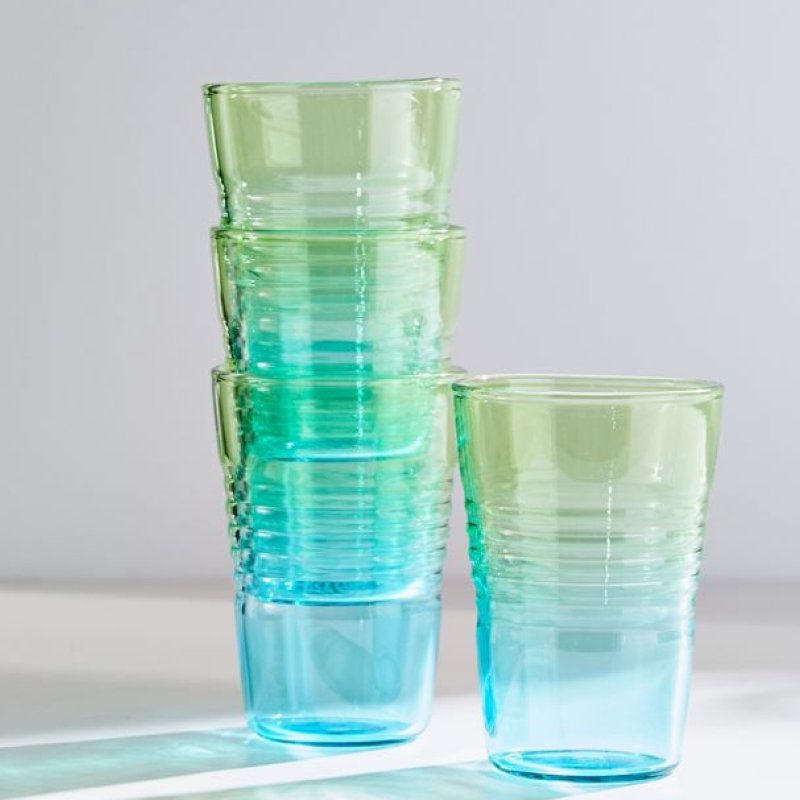 美国 MoMA 渐变色果汁杯 当代艺术博物馆出品 玻璃牛奶玻璃水杯 - 玻璃杯 - 玻璃 多色