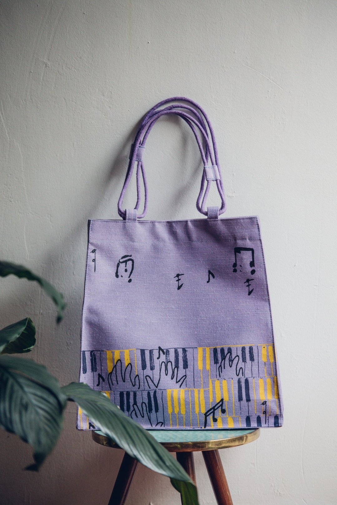 曼妙乐章潮麻包 Free Rhythm KK Jute Bag - 侧背包/斜挎包 - 其他材质 紫色
