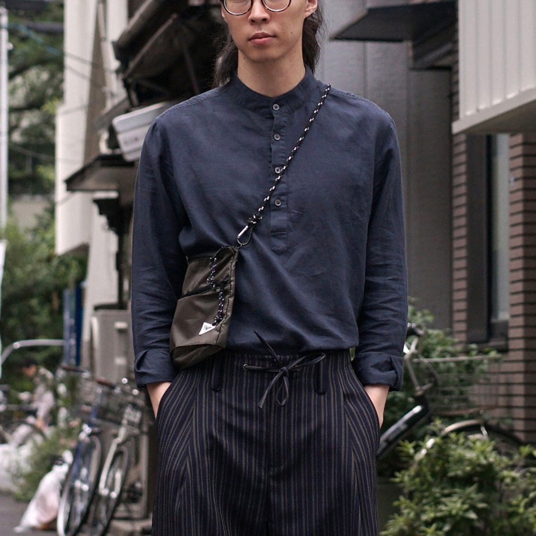 HighCountsRamie SleeveShirt 高支斜纹苎麻套头薄衬衫 - 男装衬衫 - 棉．麻 蓝色