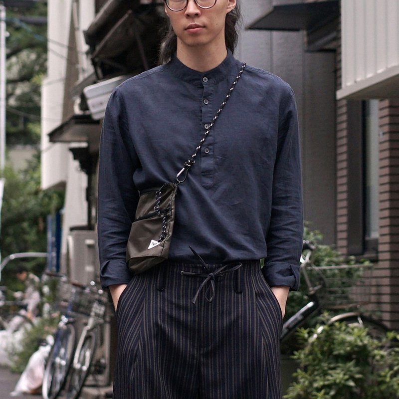 HighCountsRamie SleeveShirt 高支斜纹苎麻套头薄衬衫 - 男装衬衫 - 棉．麻 蓝色
