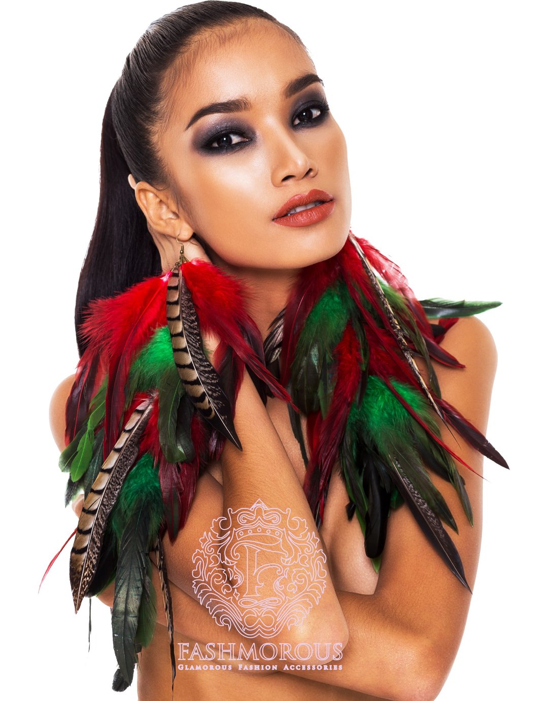 Fashmorous Dangle Earrings for Women Fashion Nature Feather Earrings - 耳环/耳夹 - 铜/黄铜 