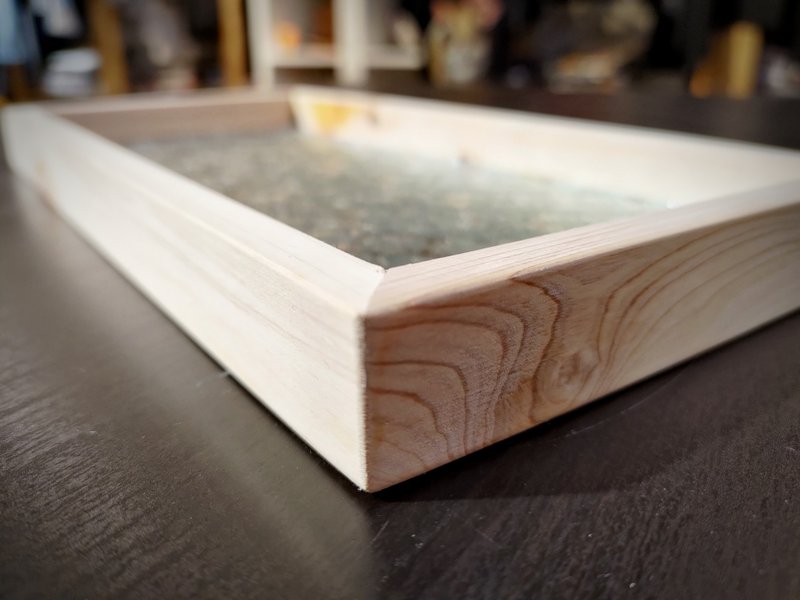 桧木海棠花玻璃托盘-中 - 摆饰 - 玻璃 