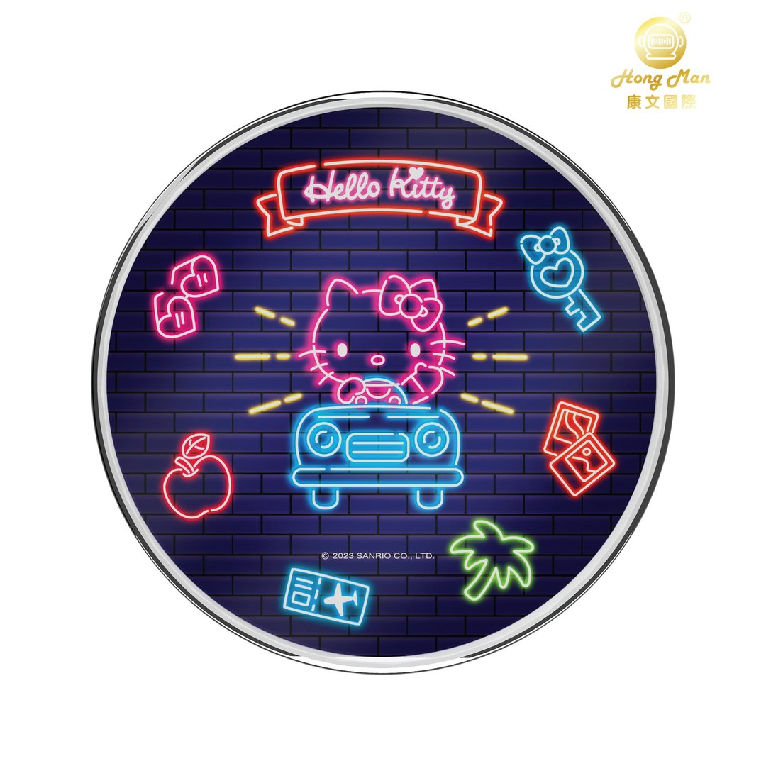 【Hong Man】三丽鸥 10W快充无线充电板 霓虹Hello Kitty - 手机充电及周边 - 塑料 蓝色
