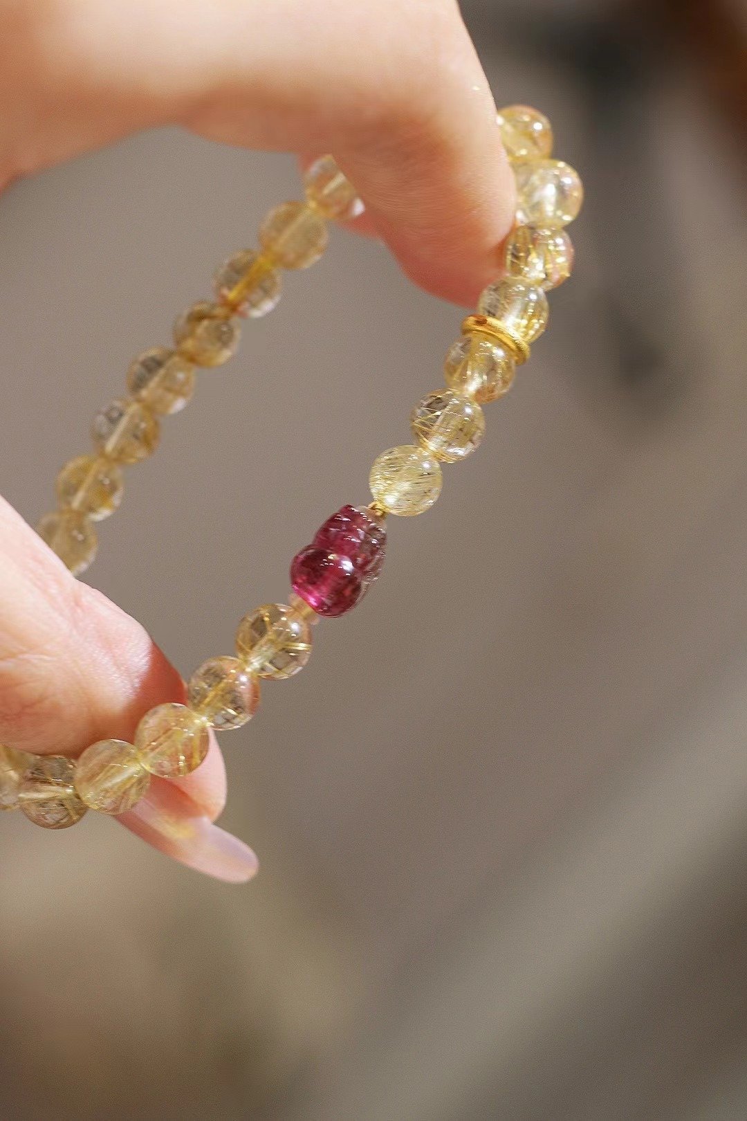 超强吸金 高品质金发晶细款轻奢风 发晶貔貅手链水晶手串男女礼物 - 手链/手环 - 水晶 