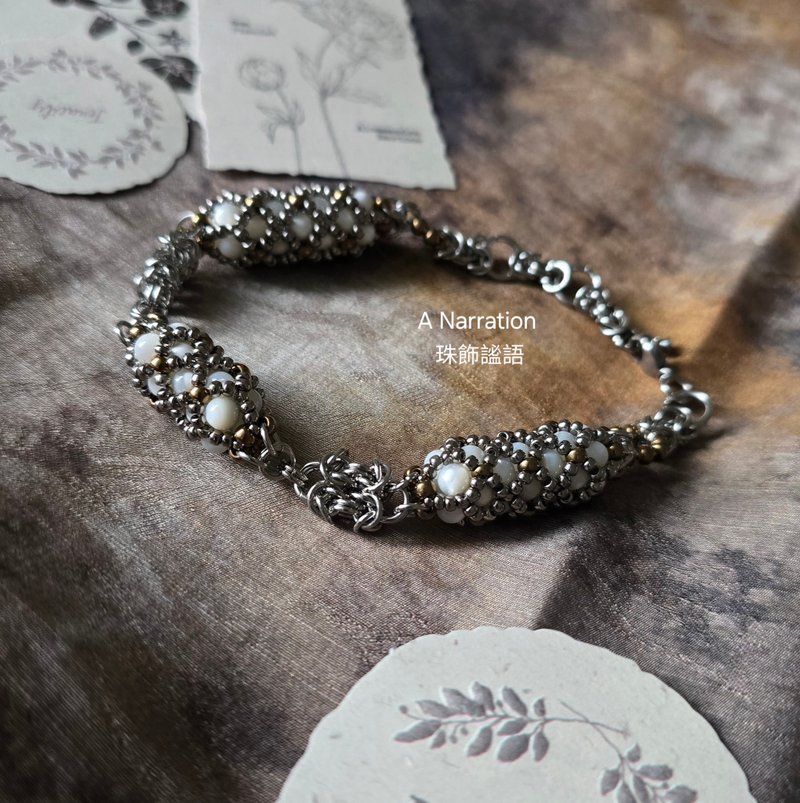 海光织语 串珠编织手链 - 手链/手环 - 其他材质 白色