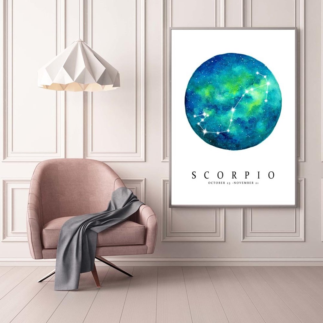 【天蝎座】十二星座复制画 | 银河夜空室内挂画 | 艺廊墙装饰画 - 海报/装饰画/版画 - 纸 