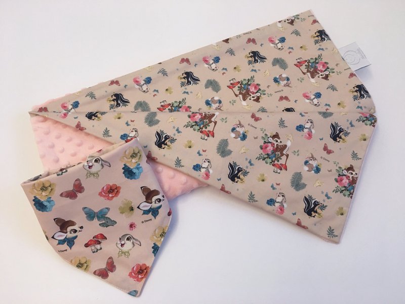 Hush Baby手工乐乐被+手帕围兜(花间小鹿与朋友们 女宝) - 婴儿床上用品 - 其他材质 多色