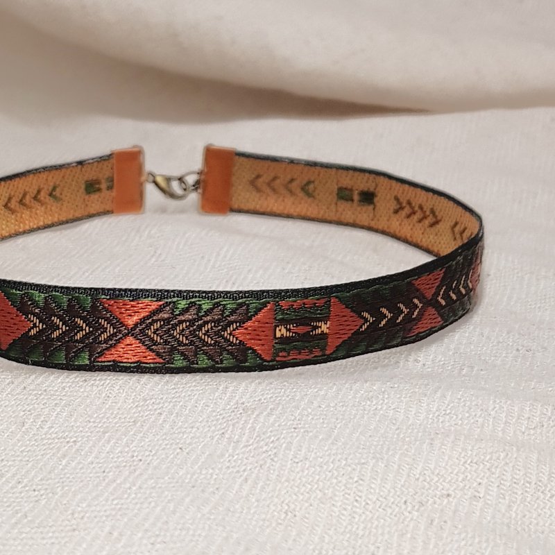 织带颈链 项链 手链 种子 橡实 - 项链 - 其他人造纤维 绿色