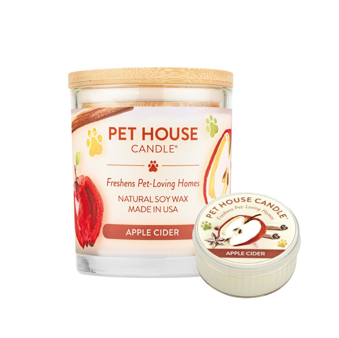 【美国PET HOUSE】室内除臭宠物香氛蜡烛-苹果西打 - 蜡烛/烛台 - 蜡 