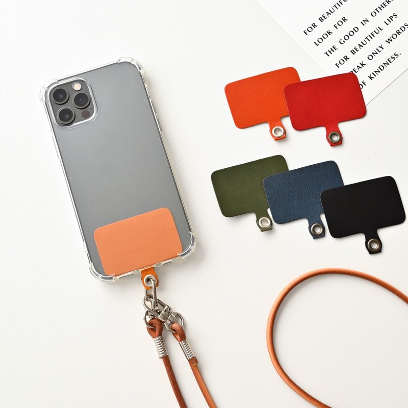 福袋 兼容多种型号 【栃木皮革 S 牛仔裤背带夹】带圆绳和智能手机保护套 智能手机肩背真皮 男士礼物 CF06M - 手机壳/手机套 - 真皮 橘色