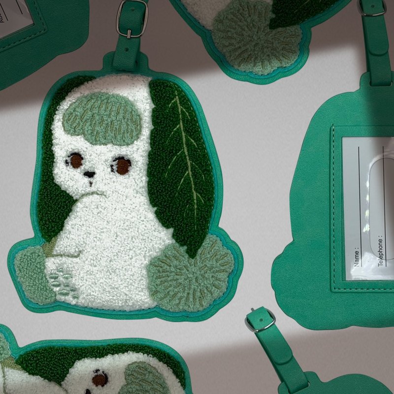 毛茸茸皮革卡套/证件套-芭蕉兔款 - 证件套/卡套 - 人造皮革 绿色