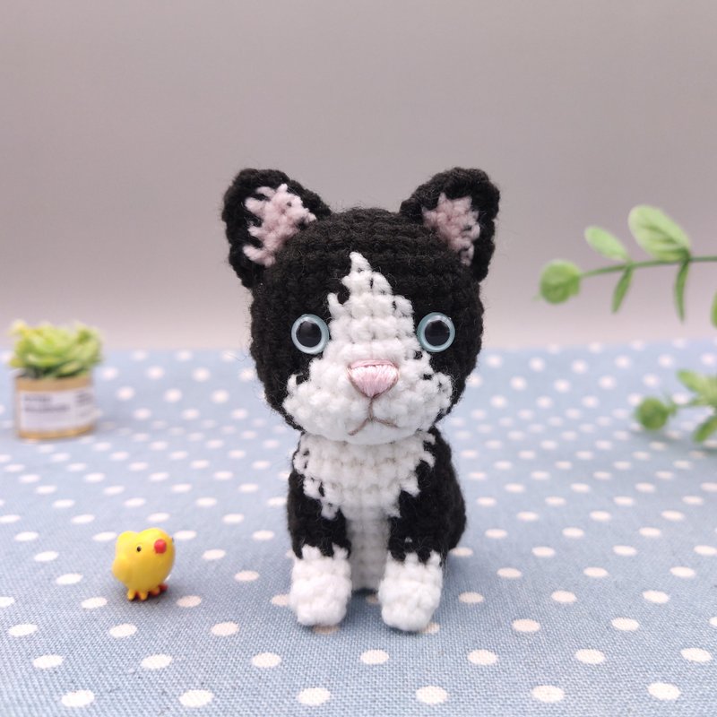 【现货】 小小一只 奔驰猫 纯手工 钩针编织娃娃 - 玩偶/公仔 - 其他人造纤维 黑色