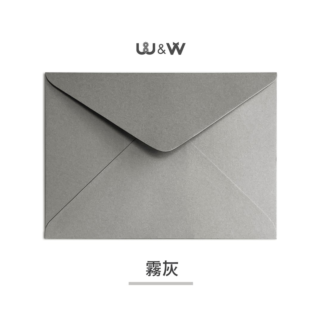 W&W婚卡盛宴-日本元素纸信封D-绝美新色-雾灰 - 信封/信纸 - 纸 灰色