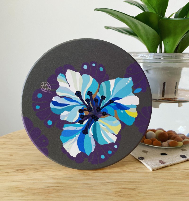 星光淡泊 - 山樱花黑蕊陶瓷杯垫 - 杯垫 - 陶 绿色