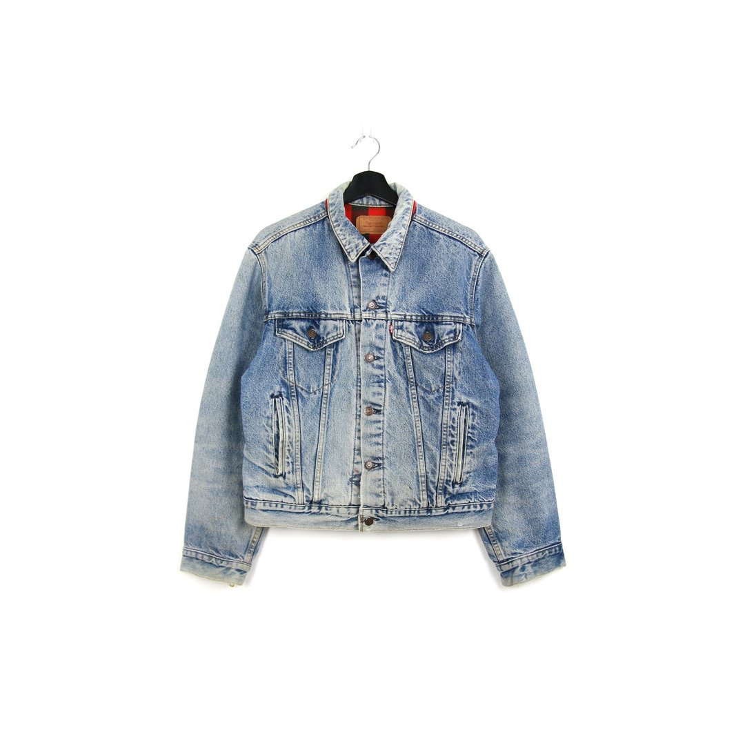 Back to Green:: 80s LEVI'S 内里红黑格纹 //vintage denim - 男装外套 - 棉 
