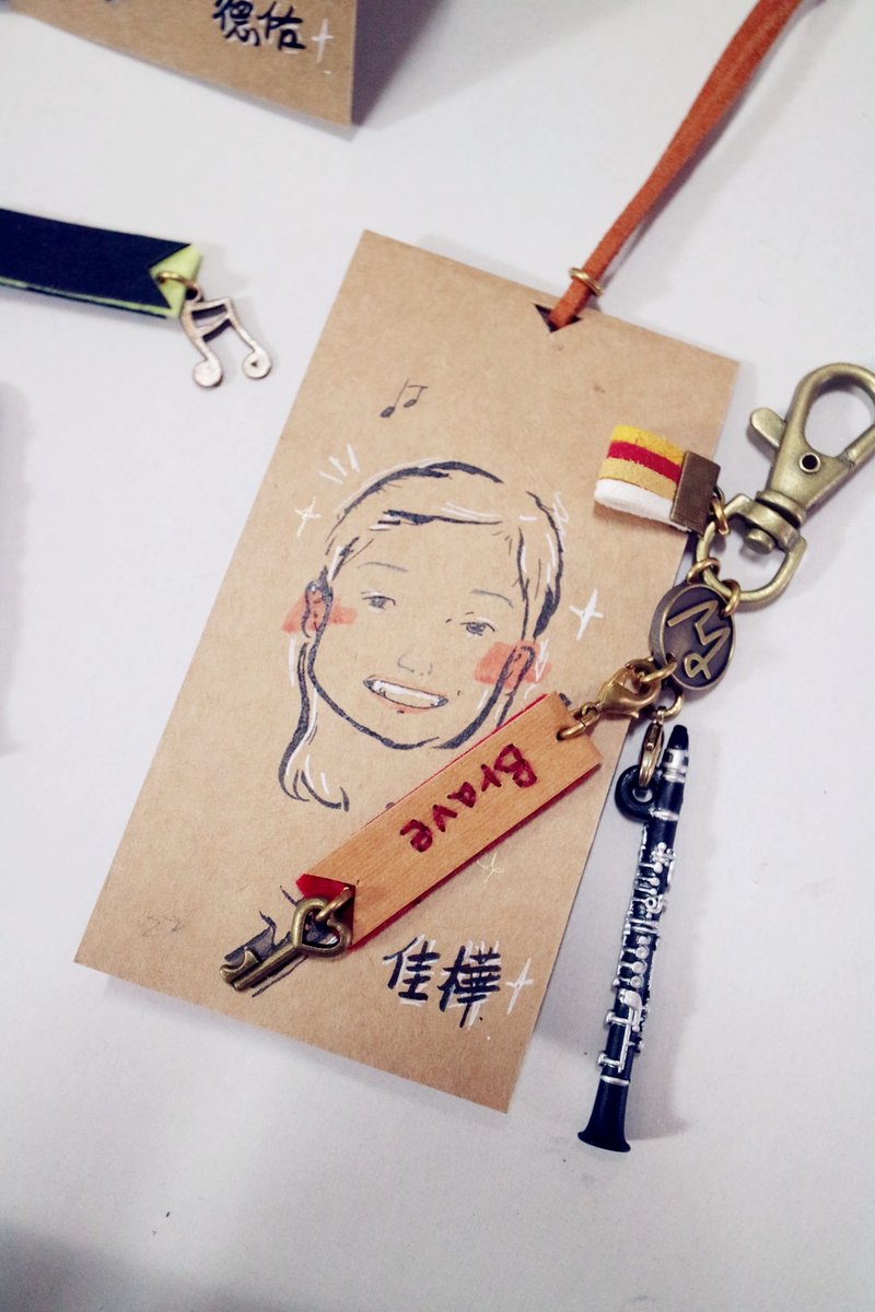 【乐器吊饰】竖笛 长笛 小号 低音号 低音竖笛 长号 法国号 礼物 - 吊饰 - 塑料 多色