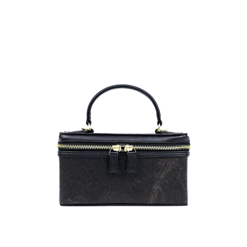 手提包 黑色 - 金色链条 (Vanity mini bag) - 手提包/手提袋 - 植物．花 黑色