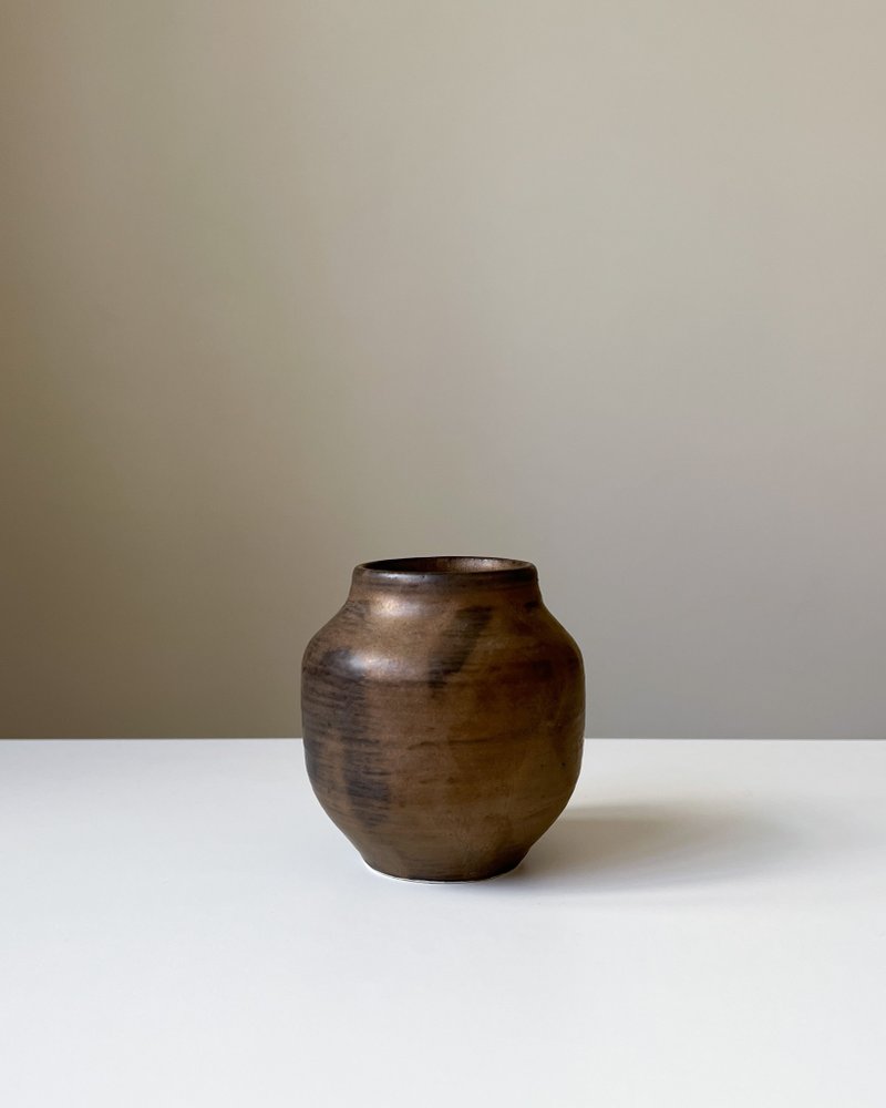 陶瓷 古铜雾金小花器 雾金花瓶 Ceramic Vase - 花瓶/陶器 - 陶 金色