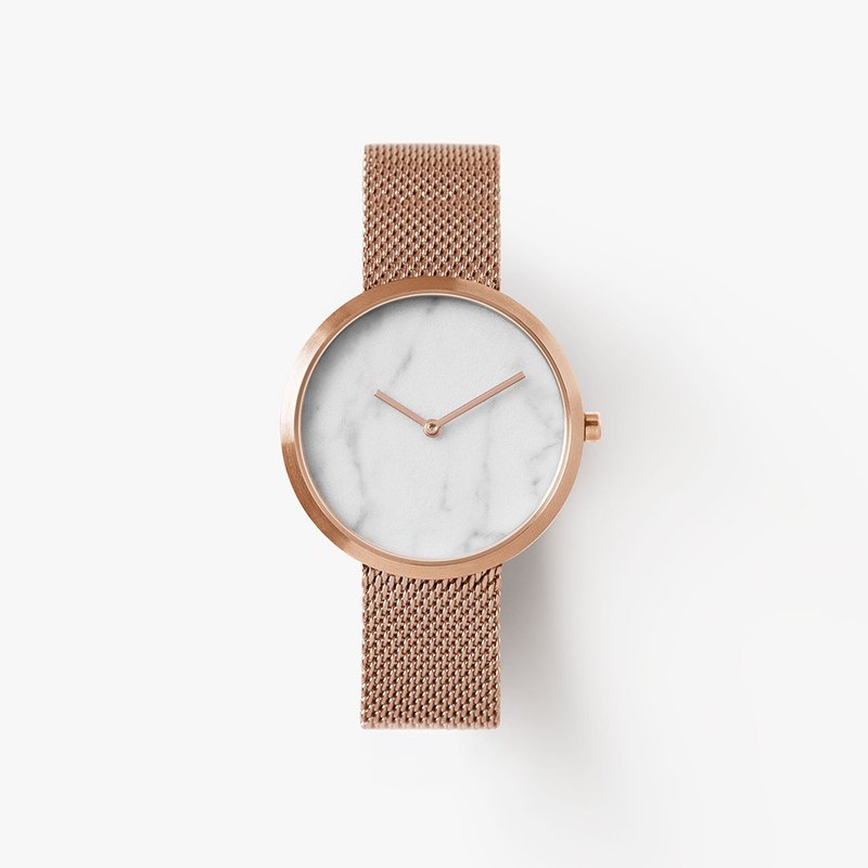 Cosmopolitan 34mm 真皮表带 大理色表面 瑞士机芯 蓝宝石玻璃 - 女表 - 真皮 粉红色