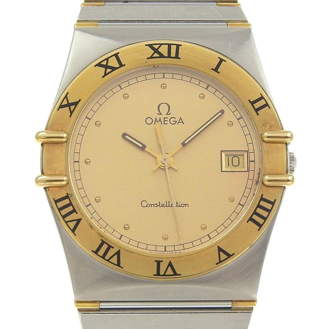 【日本直送】欧米茄 OMEGA Constellation 星座腕表 cal.1441 1448.431 不锈钢×黄K金 石英 指针式显示 金色表盘 【二手】 - 女表 - 不锈钢 金色