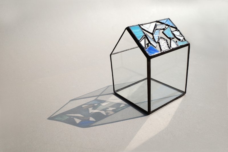 光屋/玻璃器皿/花房/摆饰/镶嵌玻璃/方型 - 植栽/盆栽 - 玻璃 多色