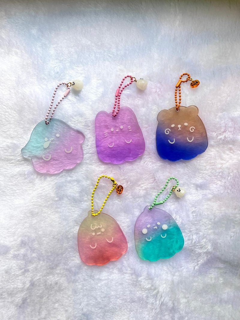 So象原创 | 万圣节鬼鬼系列渐变挂件 | 压克力锁匙扣 - 钥匙链/钥匙包 - 塑料 