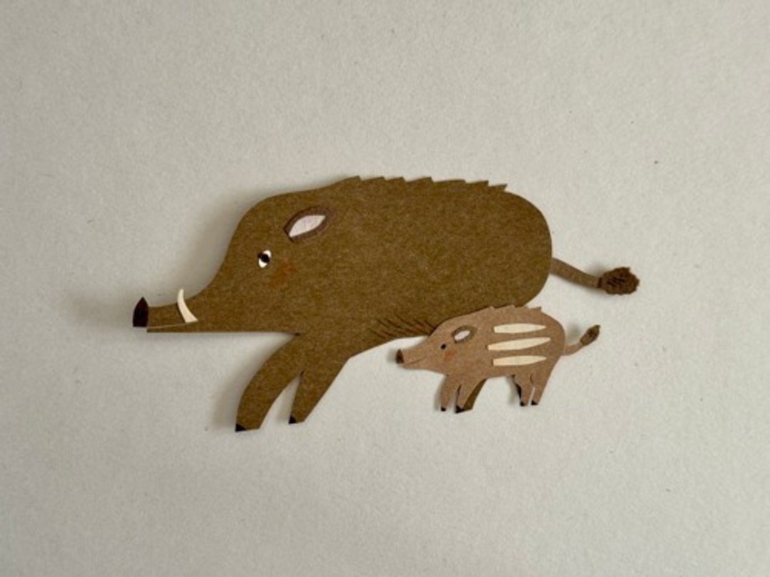 Pinkoi 代购 - 野猪父母与孩子原图 - 海报/装饰画/版画 - 纸 