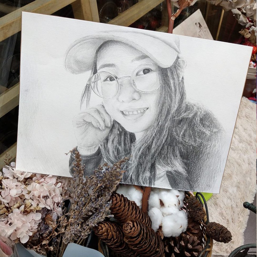 素描人物画像 宠物画  定制画 似颜绘 生日 情侣 婚礼 毕业礼物 - 订制画像 - 纸 