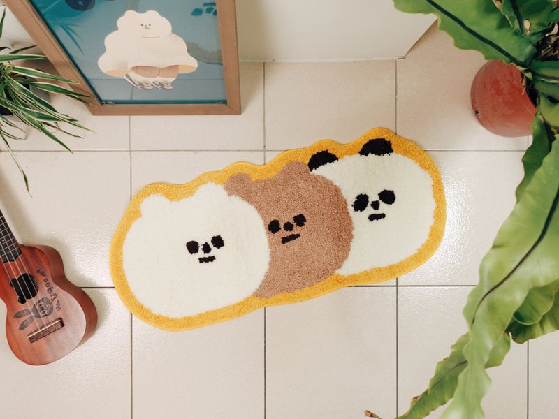 Furry Zoo 造型植绒地垫 地毯 脚踏垫 - 三宝熊 - 地垫/地毯 - 聚酯纤维 黄色