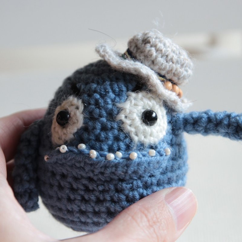 疵牙裂嘴小怪兽 , 姜黄, 蓝, 酒红 (单只售价) - 玩具/玩偶 - 聚酯纤维 蓝色