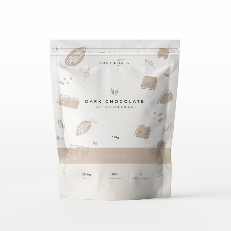 【 Body Goals 】全素多效豌豆蛋白饮 1.86KG  -  大包装 - 健康/养生 - 浓缩/萃取物 多色