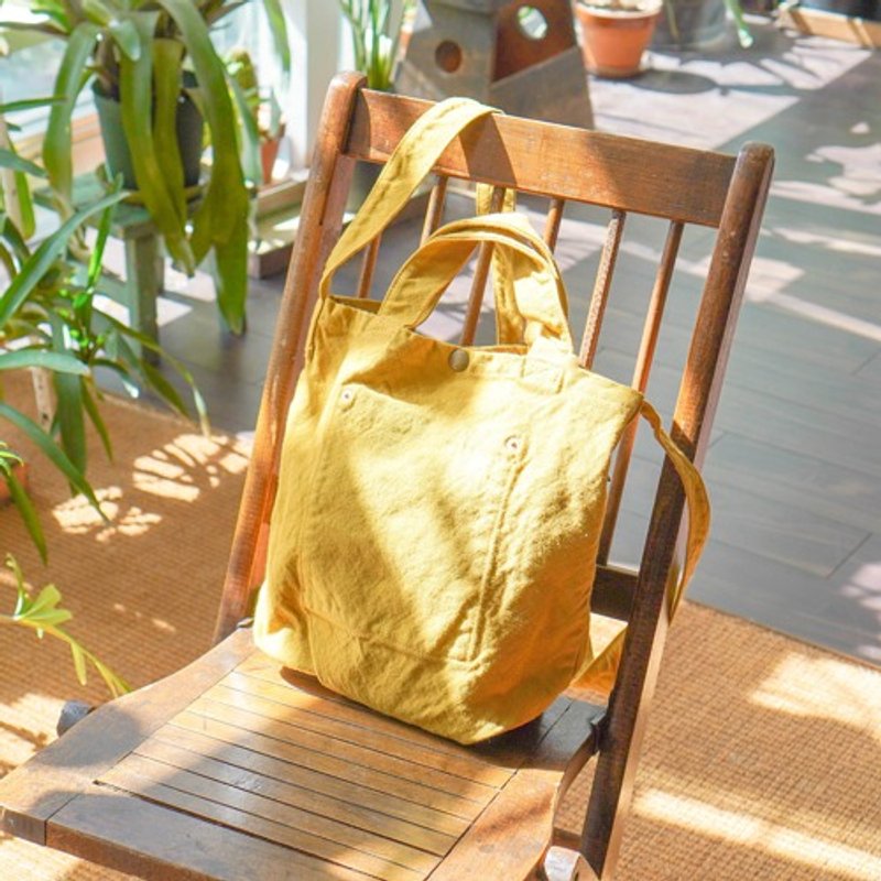 Tote Bag S [Mustard] (VC-1) - 手提包/手提袋 - 棉．麻 黄色