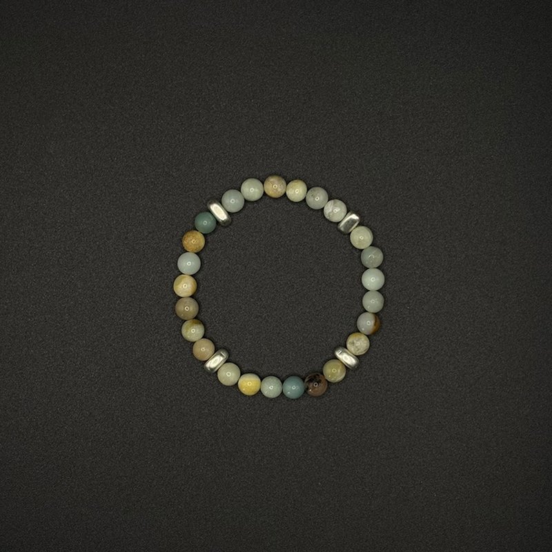 7AB VINTAGE天然亚马逊石手串复古男女同款情侣手链 - 手链/手环 - 其他材质 